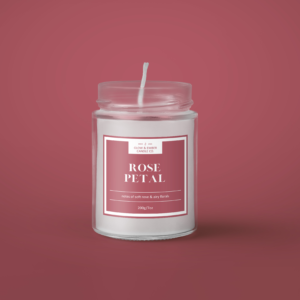 rose petal candle