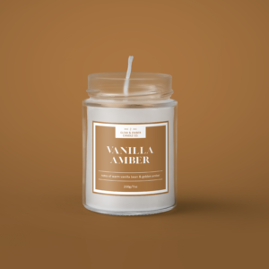 vanilla amber candle